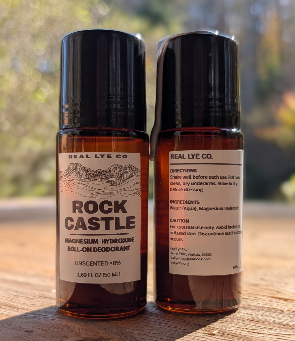 Rock Castle – Magnesium Roll On Deodorant | Unscented 50 mL