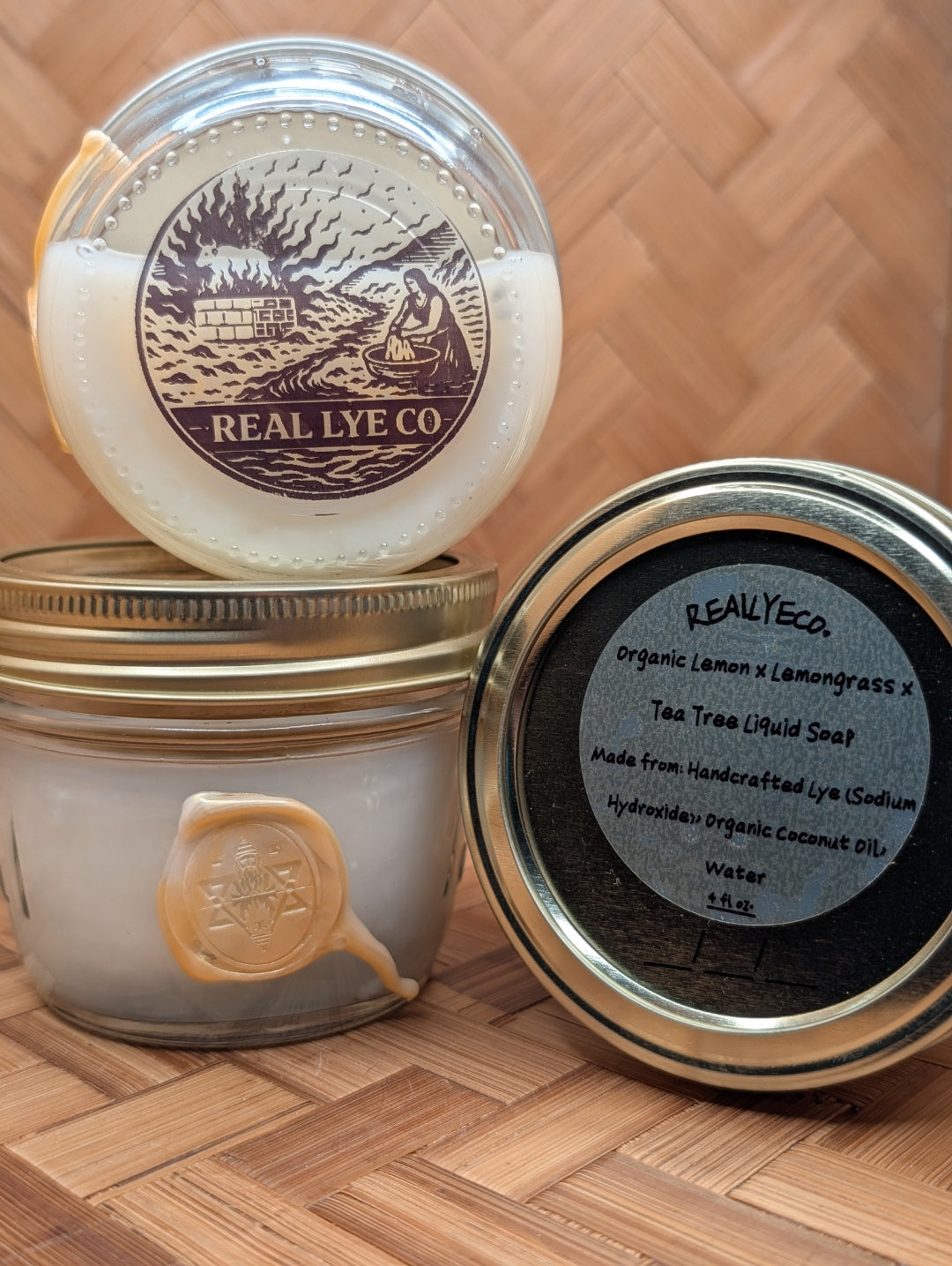 Organic Lemon x Lemongrass x Tea Tree Liquid Soap – Made from Handcrafted Lye