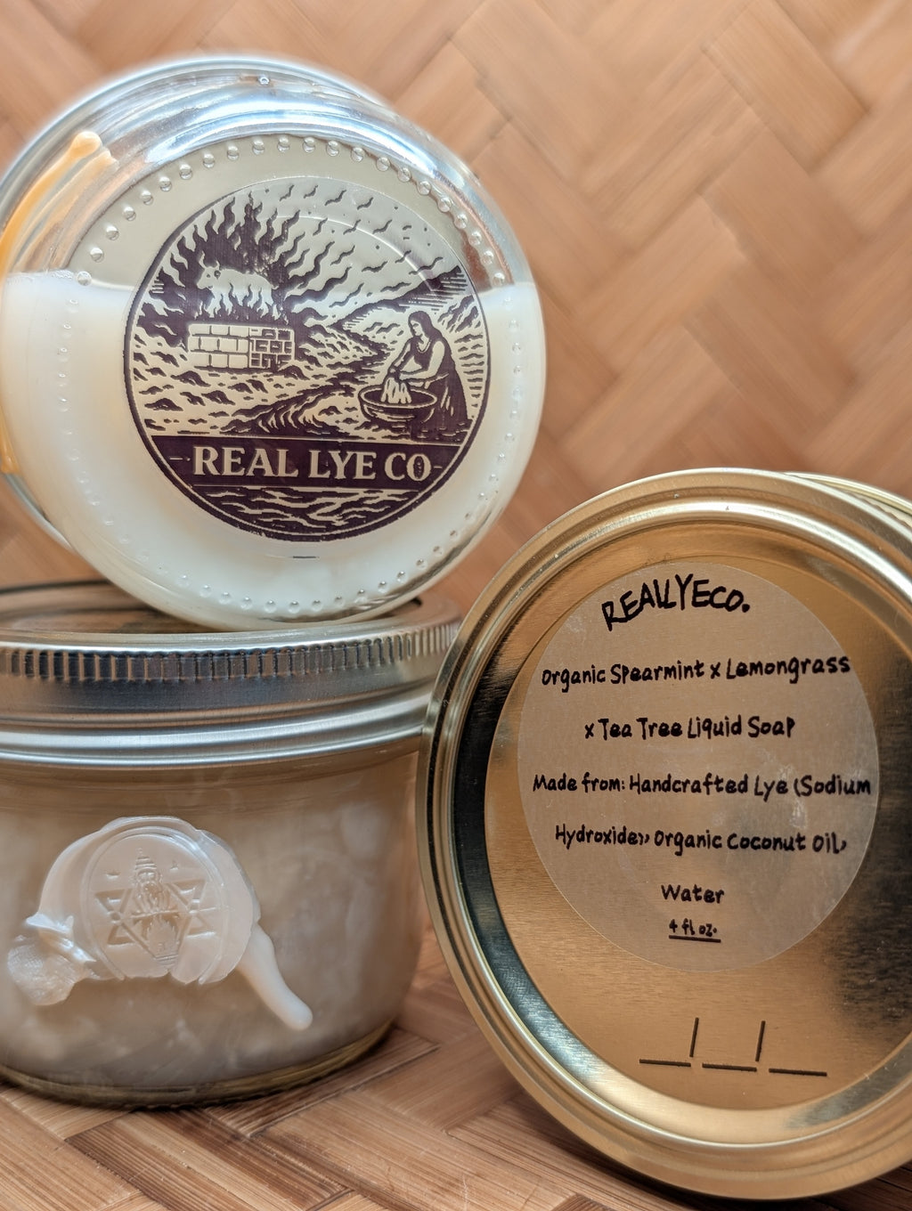 Organic Spearmint x Tea Tree x Lemongrass Liquid Soap – Made from Handcrafted Lye
