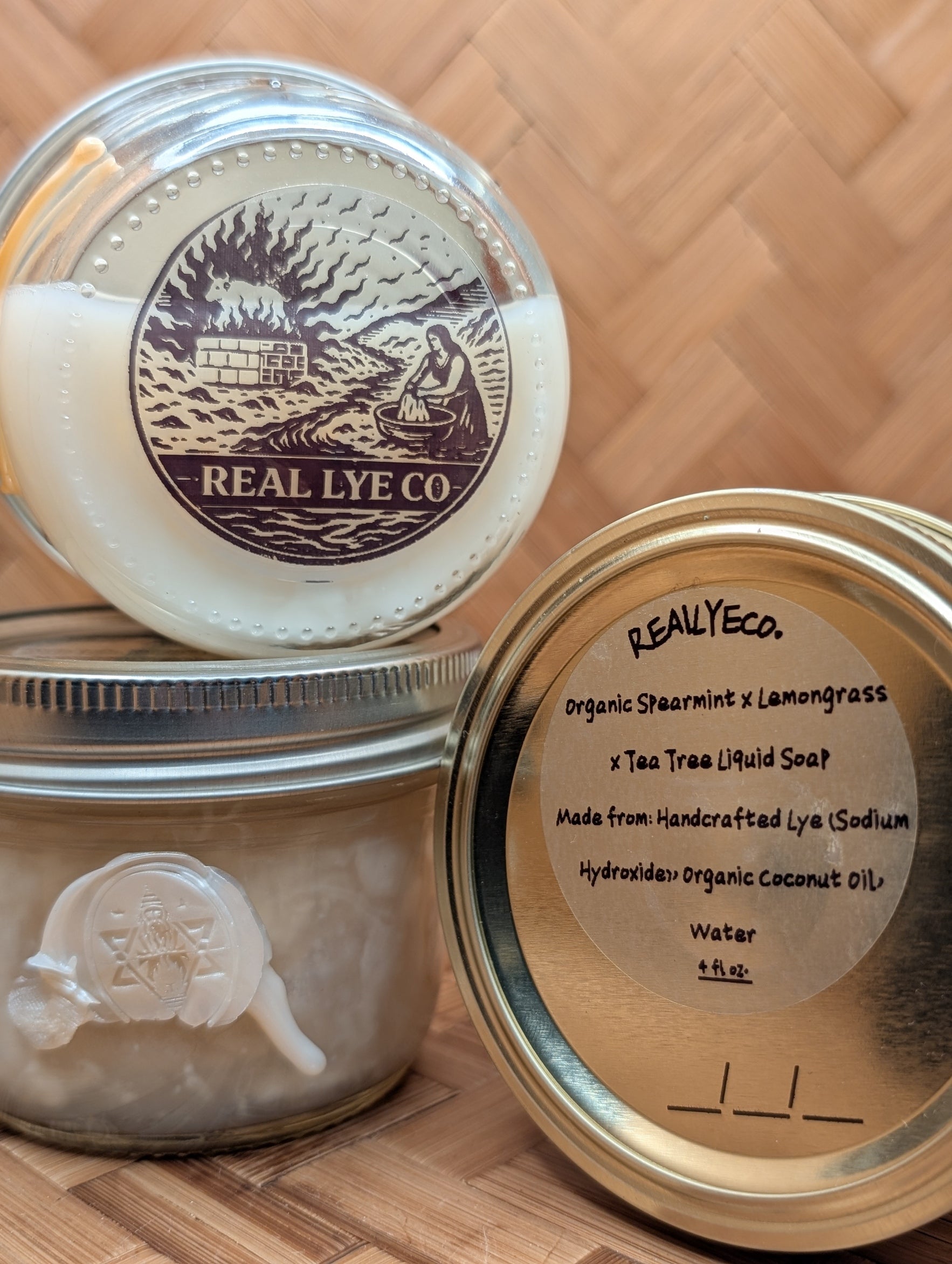 Organic Spearmint x Tea Tree x Lemongrass Liquid Soap – Made from Handcrafted Lye